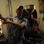 Showing off battle scars. The roaster burn.